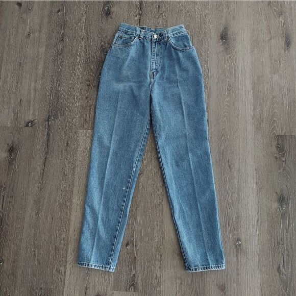 Vintage Rose Denim High Rise Mom Jeans 23" Waist 100% Cotton - Picture 1 of 10